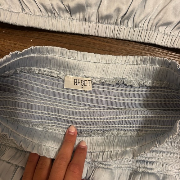 Light Blue Ruffled Two-Piece Set - Picture 2 of 2